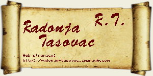 Radonja Tasovac vizit kartica